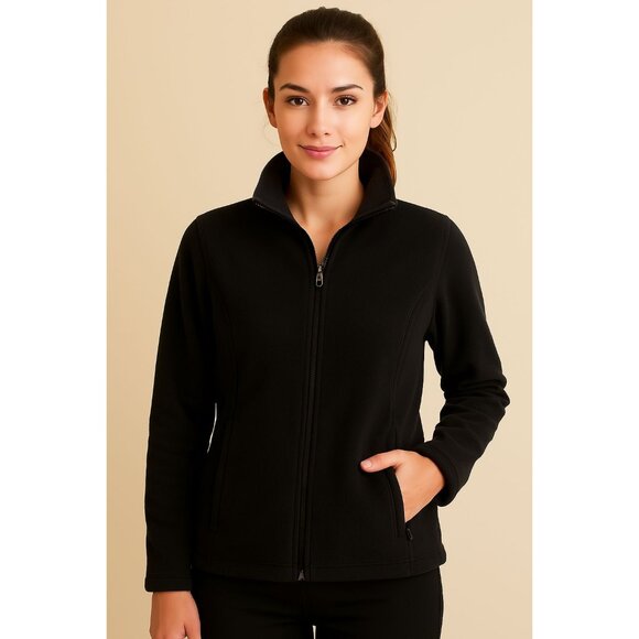 WOMAN'S Jacket Canyon Creek Black Fleece Lined Coat Zip Up Women's Size Medium - Picture 11 of 11